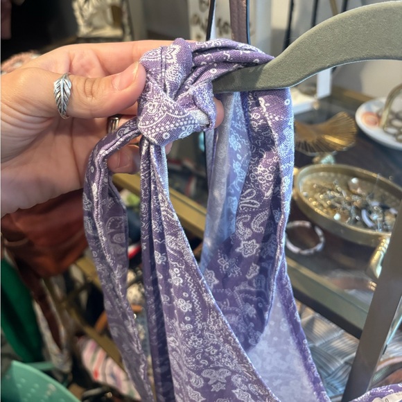 NWT Easel Loose Fit Floral Print Jumpsuit Romper W/Shoulder Ties - Picture 3 of 5